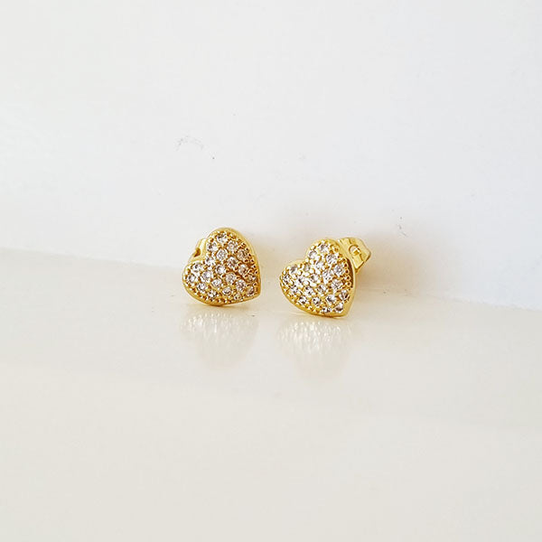 GOLD HEART EARRING