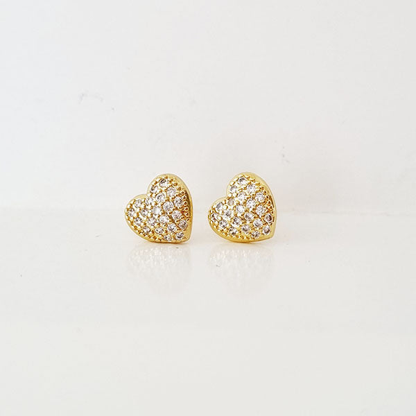 GOLD HEART EARRING