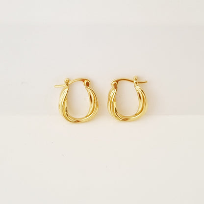 TWIST HOOP EARRINGS