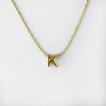BEADED INITIAL NECKLACE