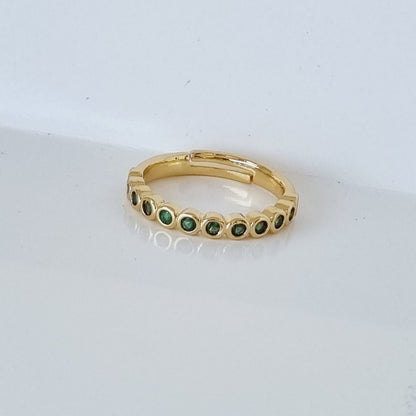 EMERALD BEADED RING