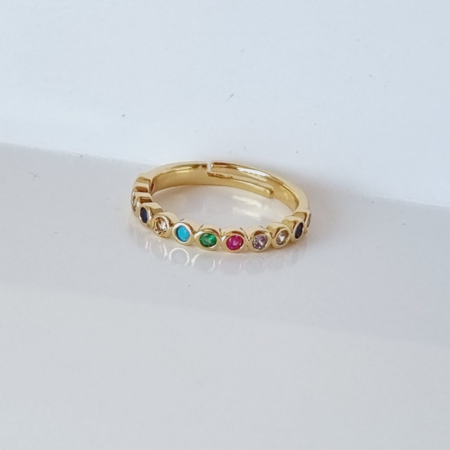 COLOURFUL BEADED RING